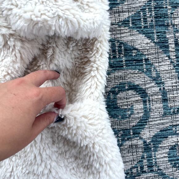 Democracy‎ Cream White Teddy Bear Faux Fur Sherpa Vest - Size L - Picture 3 of 7